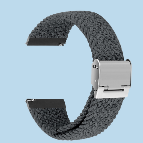 Gray Braided Nylon Watch Band