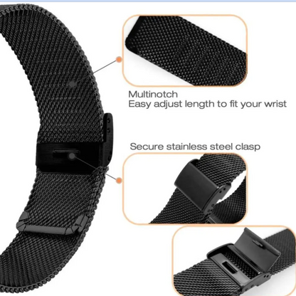 Black Milanese Loop Watch Band