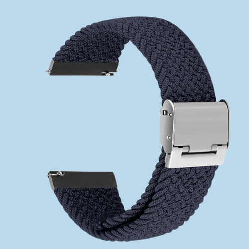 Blue Braided Nylon Watch Band