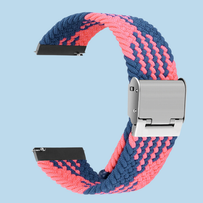 Pink and Blue  Braided Nylon Watch Band