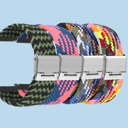 Colorful Yellow Base Braided Nylon Watch Band